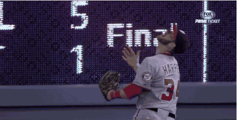 harper bryce bounce run giphy gifs puig yasiel outfield dodgers mlb hat rob guy lead courtesy