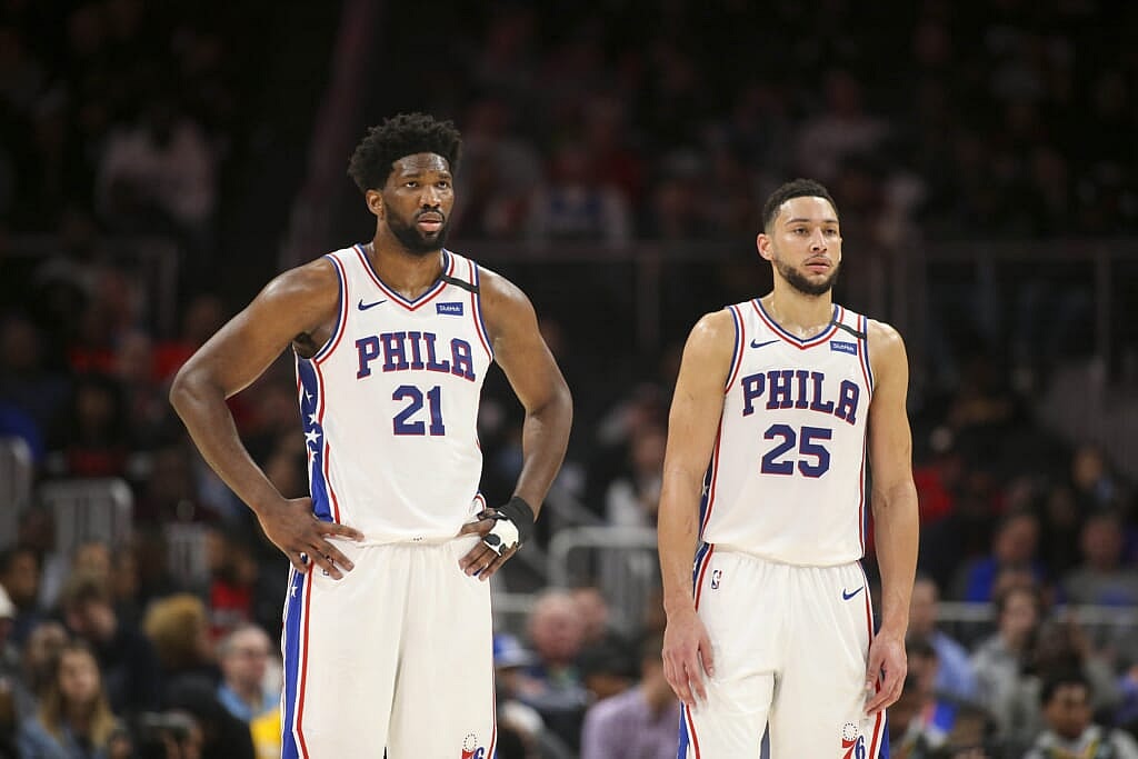 Philadelphia 76ers stars Ben Simmons and Joel Embiid