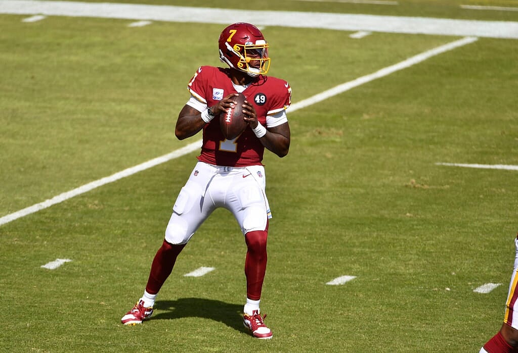 Washington QB Dwayne Haskins during game against Ravens