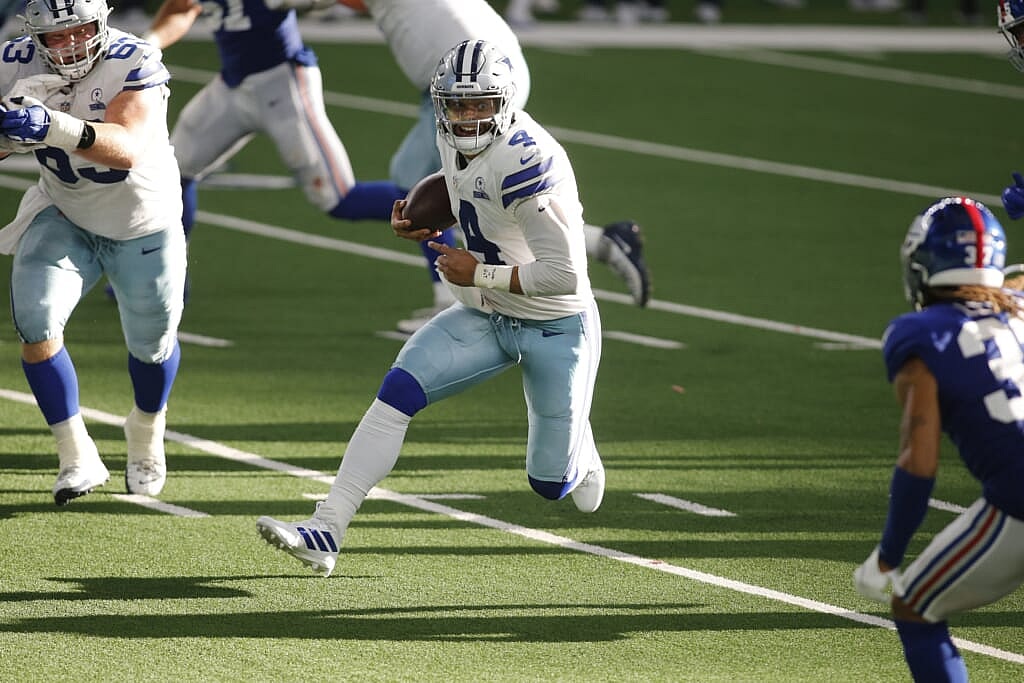 Cowboys QB Dak Prescott against Giants