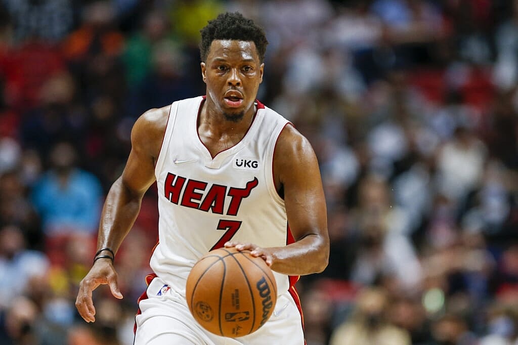 Miami Heat guard Kyle Lowry (7) 