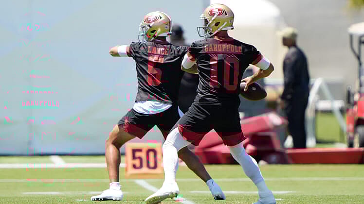 san francisco 49ers training camp: jimmy garoppolo, trey lance