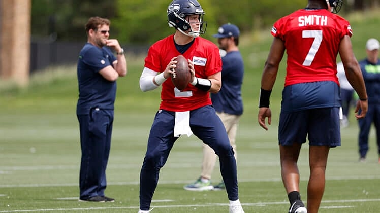 seattle seahawks qb's drew lock, geno smith