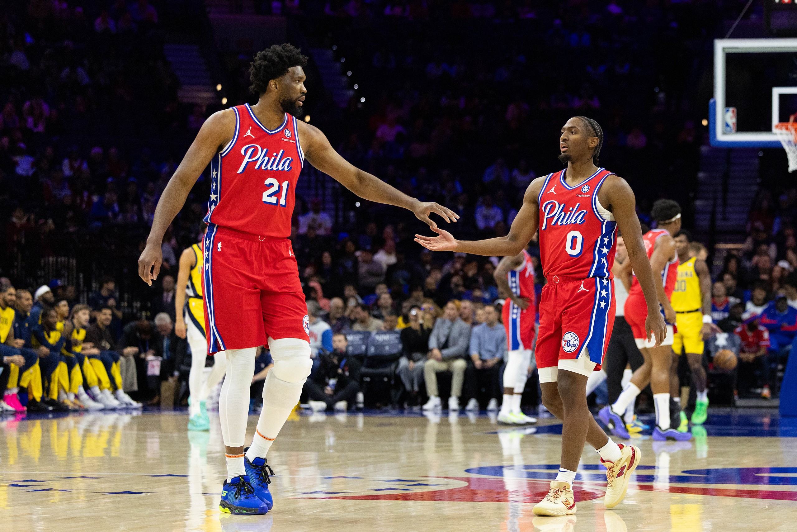 Joel Embiid, Tyrese Maxey, Philadelphia 76ers