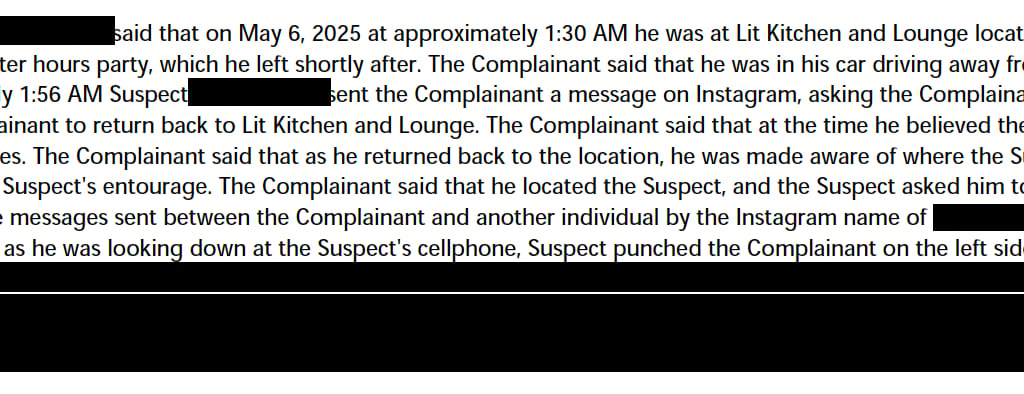 Rashee Rice poice report