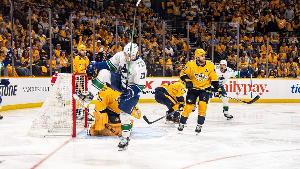 NHL: Stanley Cup Playoffs-Vancouver Canucks at Nashville Predators