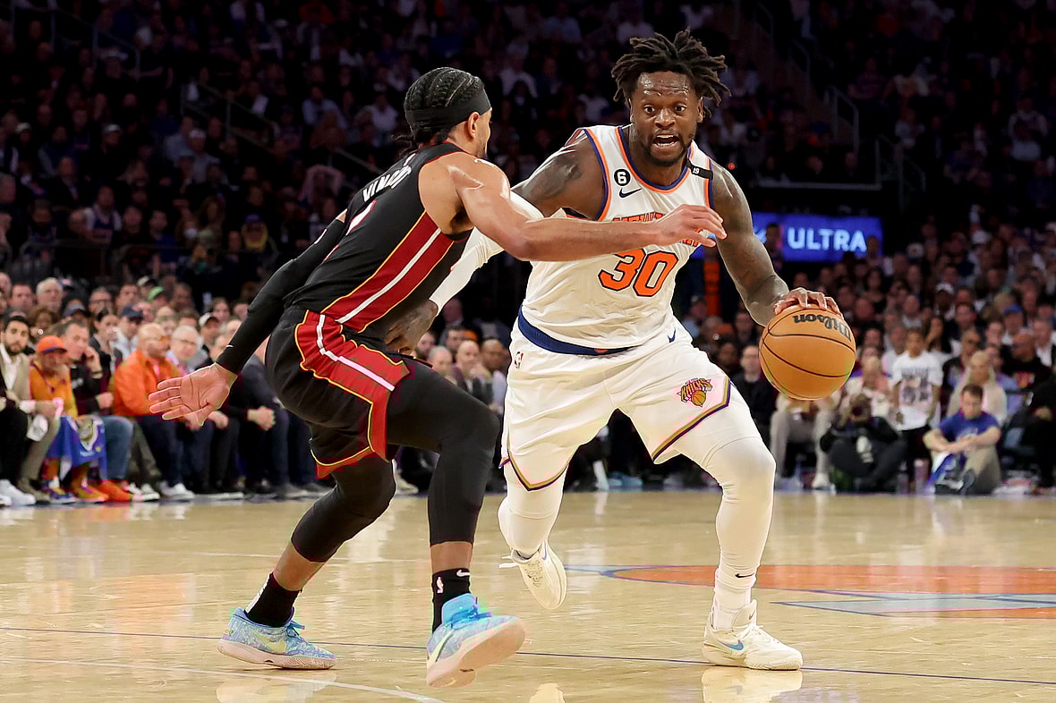 NBA: Playoffs-Miami Heat at New York Knicks
