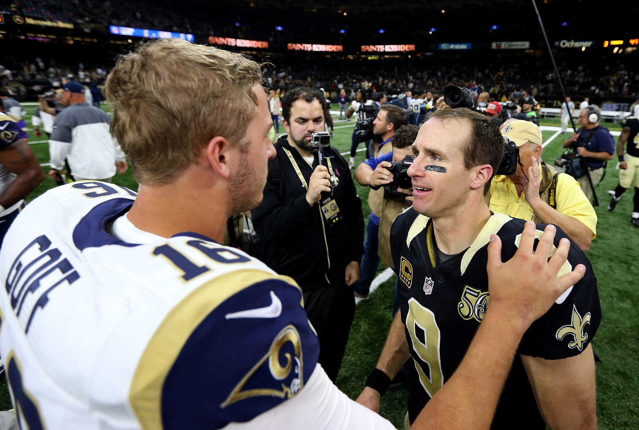 Jared Goff, Drew Brees