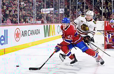 NHL: Chicago Blackhawks at Montreal Canadiens, defenceman Adam Engstrom