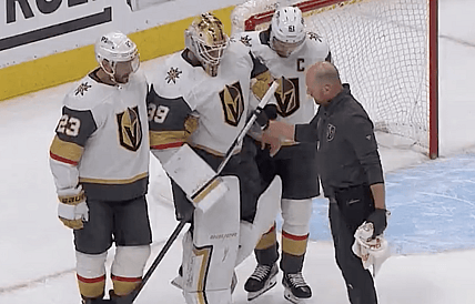 Vegas Golden Knights goalie Laurent Brossoit injured in Game 3 vs. Edmonton Oilers
