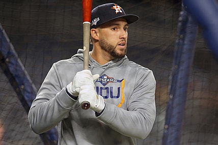 Astros' George Springer before playoff game against Yankees.
