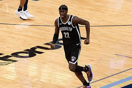 Jan 8, 2021; Memphis, Tennessee, USA; Brooklyn Nets guard Caris LeVert (22) reacts during the second half against the Memphis Grizzlies at FedExForum. Mandatory Credit: Justin Ford-USA TODAY Sports