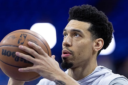May 12, 2022; Philadelphia, Pennsylvania, USA; Philadelphia 76ers forward Danny Green warms up before action against the Miami Heat in game six of the second round of the 2022 NBA playoffs at Wells Fargo Center. Mandatory Credit: Bill Streicher-USA TODAY Sports
