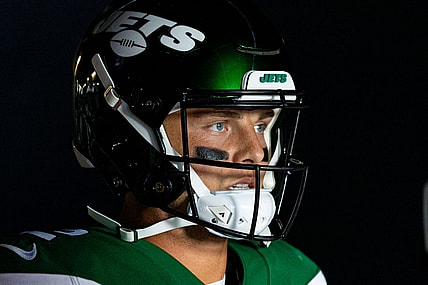 Aug 12, 2022; Philadelphia, Pennsylvania, USA; New York Jets quarterback Zach Wilson (2) before a game against the Philadelphia Eagles at Lincoln Financial Field. Mandatory Credit: Bill Streicher-USA TODAY Sports