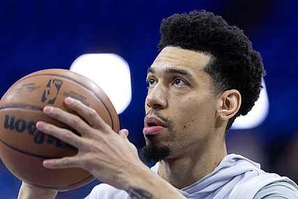 May 12, 2022; Philadelphia, Pennsylvania, USA; Philadelphia 76ers forward Danny Green warms up before action against the Miami Heat in game six of the second round of the 2022 NBA playoffs at Wells Fargo Center. Mandatory Credit: Bill Streicher-USA TODAY Sports