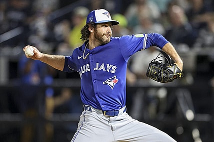 Mar 1, 2024; Tampa, Florida, USA;  Toronto Blue Jays relief pitcher Jordan Romano (68) throws a pitch against the New York Yankees in the third inning at George M. Steinbrenner Field. Mandatory Credit: Nathan Ray Seebeck-USA TODAY Sports