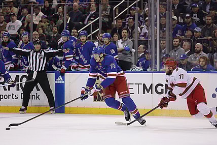 NHL: Stanley Cup Playoffs-Carolina Hurricanes at New York Rangers