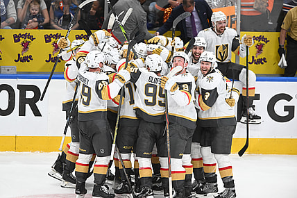 NHL: Stanley Cup Playoffs-Vegas Golden Knights at Edmonton Oilers