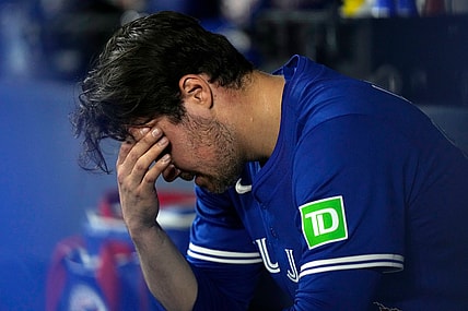 MLB: Brendon Little, Toronto Blue Jays reliever looks distraught in the dugout