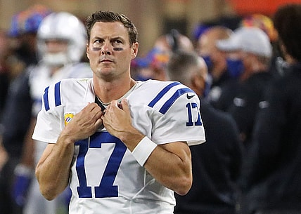 Indianapolis Colts quarterback Philip Rivers (17) is seen on the sidelines during the fourth quarter of the NFL week 5 game at First Energy Stadium in Cleveland, Ohio, on Sunday, Oct. 11, 2020. The Browns won, 32-23.Indianapolis Colts At Browns At First Energy Stadium In Nfl Week 5 Cleveand Ohio Sunday Oct 11 2020