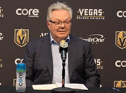 Kelly McCrimmon Press Conference 1/19/2026 (Photo/Screenshot- Vegas Golden Knights via Twitter)