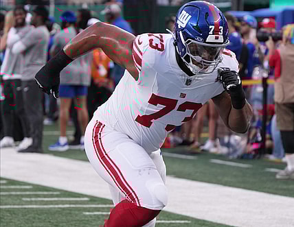 New York Giants offensive lineman Evan Neal