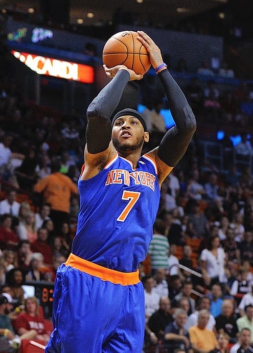 Does 'Melo have what it takes to earn a spot on the All-NBA Team? Photo by Steve Mitchell, USA Today Sports Images