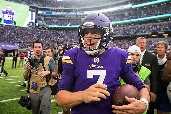 Minnesota Vikings quarterback Case Keenum Monday Night Football
