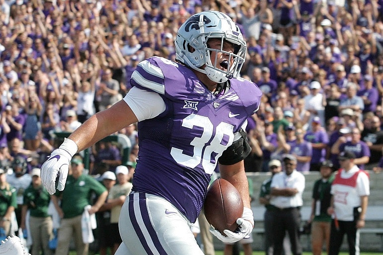 Kansas State Wildcats fullback Winston Dimel