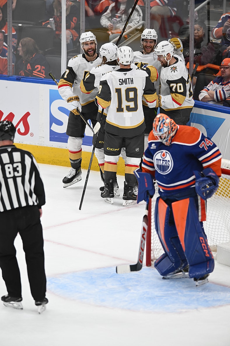 NHL: Stanley Cup Playoffs-Vegas Golden Knights at Edmonton Oilers