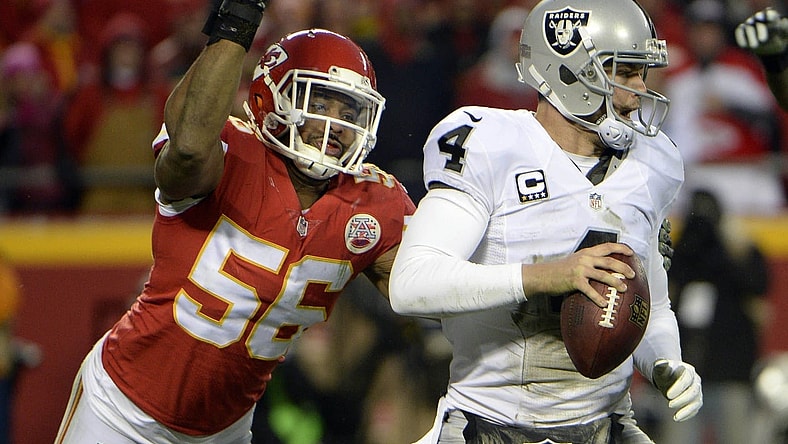 Derrick Johnson Derek Carr Kansas City Chiefs Oakland Raiders NFL training camp