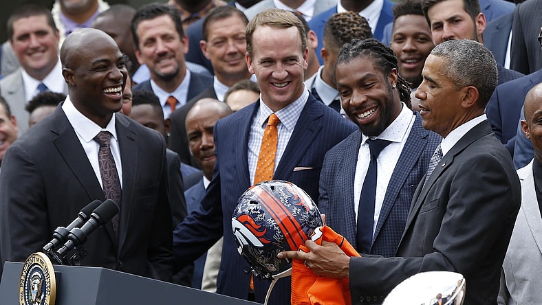 Peyton Manning, DeMarcus Ware and Barack Obama