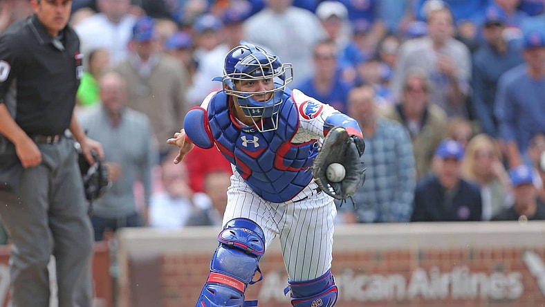 Chicago Cubs catcher Willson Contreras exited Wednesday's game with a hamstring injury.
