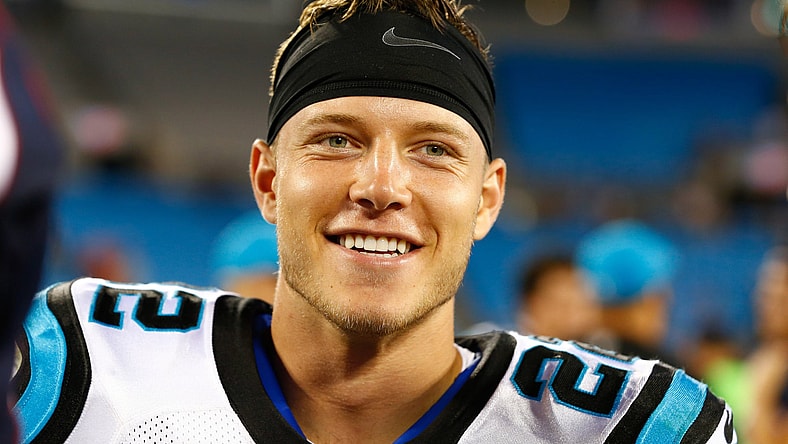 Carolina Panthers running back Christian McCaffrey during the NFL preseason