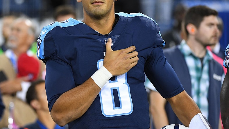 Tennessee Titans quarterback Marcus Mariota on Monday Night Football