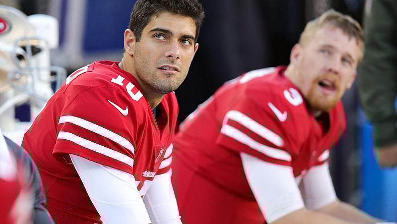 49ers quarterbacks Jimmy Garoppolo and C.J. Beathard
