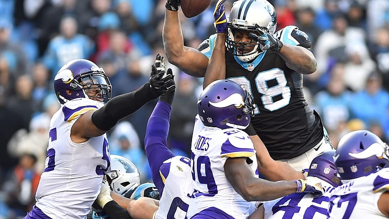 Panthers running back Jonathan Stewart scores a touchdown in NFL Week 14