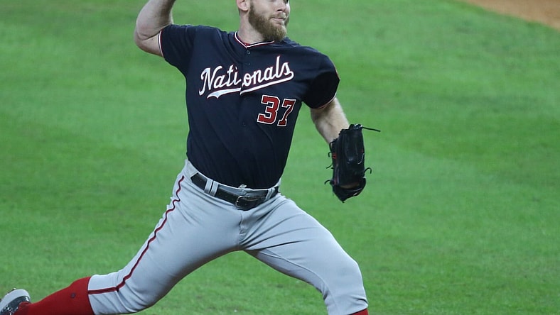 Stephen Strasburg during World series against the Astros