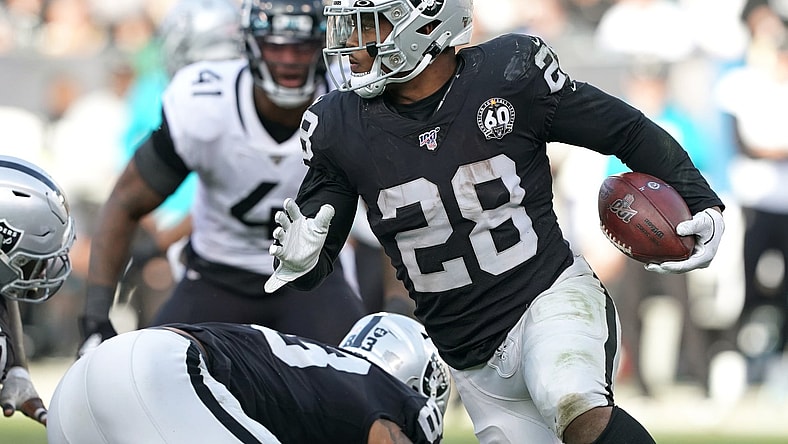 Raiders RB Josh Jacobs against Jaguars
