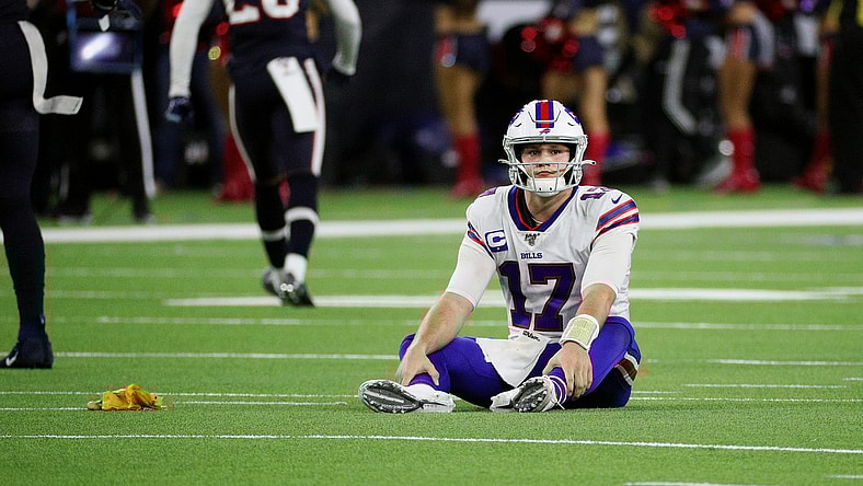 Josh Allen dejected after playoff loss