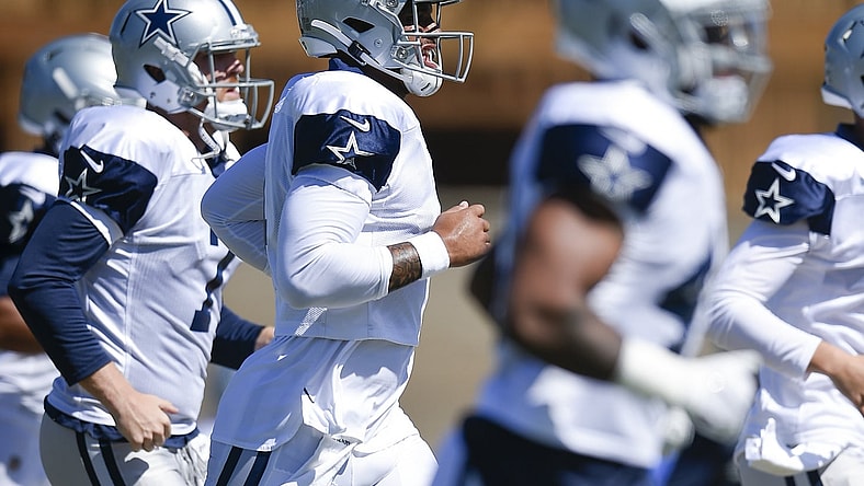 Dallas Cowboys players during training camp