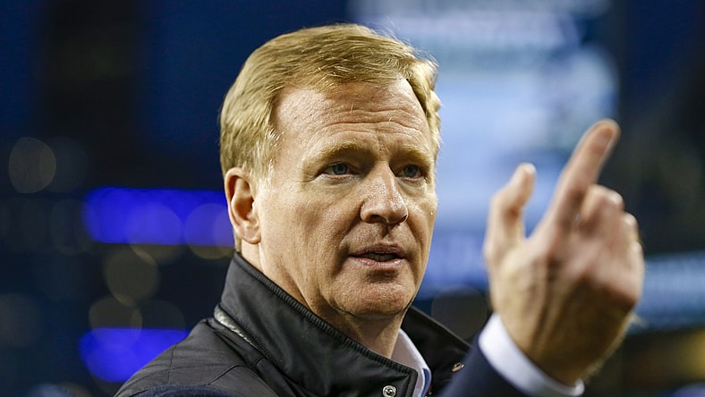 NFL-commissioner-Roger-Goodell-before-Seahawks-Vikings-game