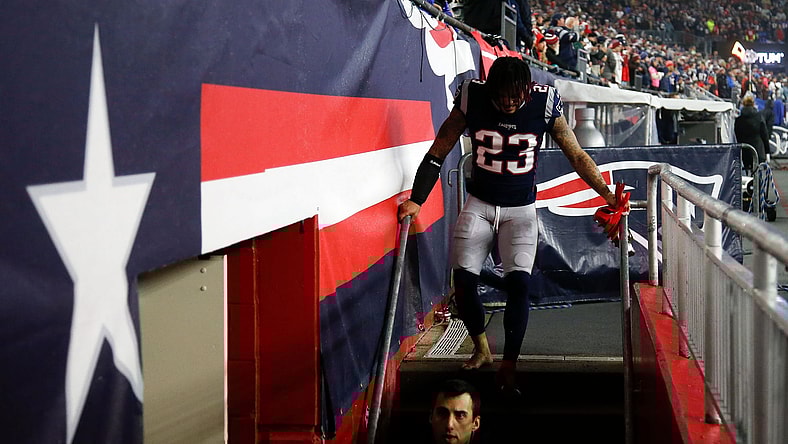 New England Patriots safety Patrick Chung exits stadium