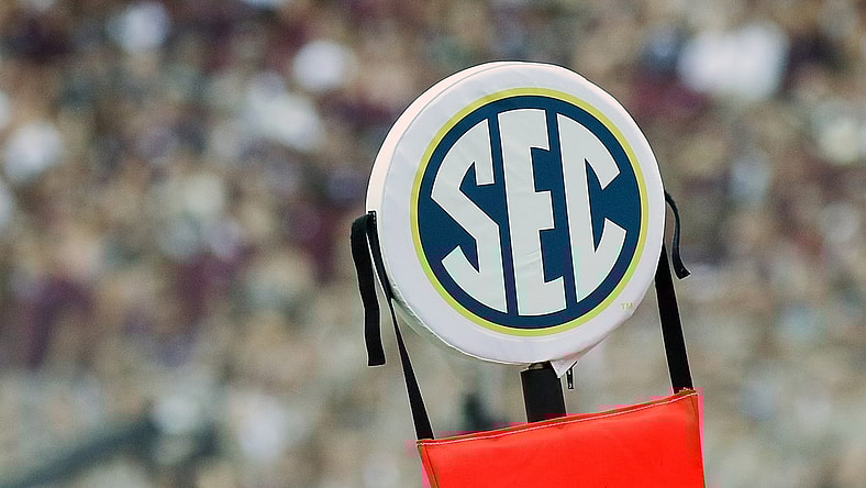 SEC logo during college football season