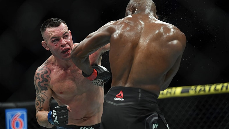 Colby Covington and Kamaru Usman during UFC 245