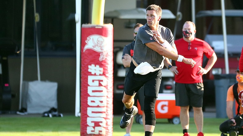 Buccaneers QB Tom Brady during training camp