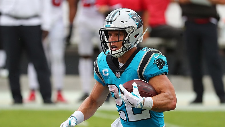 Carolina Panthers RB Christian McCaffrey left Week 2 with an ankle injury