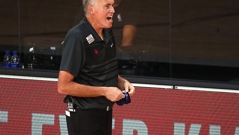 Rockets' Mike D'Antoni during NBA Playoff game against the Lakers.