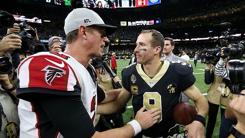 NFL quarterbacks Matt Ryan and Drew Brees could be done with their current teams