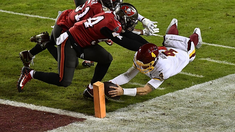 WATCH: Washington Football Team QB Taylor Heinicke goes full Superman on TD dive